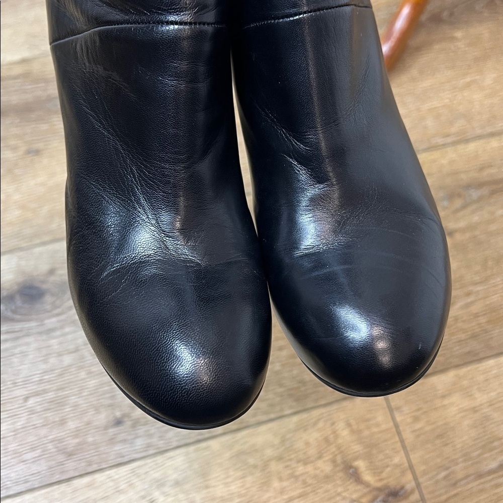 Marni Black Leather Pull On Ankle Boots Size 38 1/2/8.5US - Picture 5 of 10